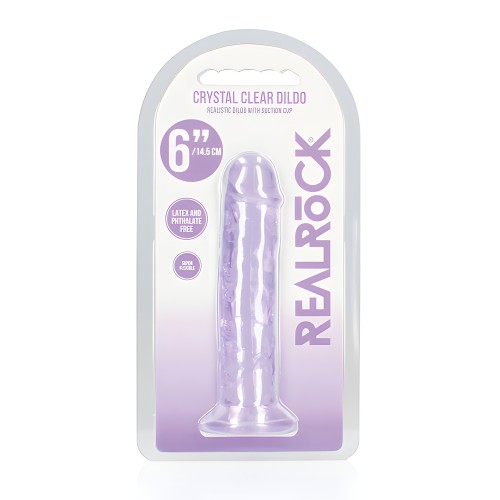 RealRock Purple Dildo with Suction Cup - 6 Inch