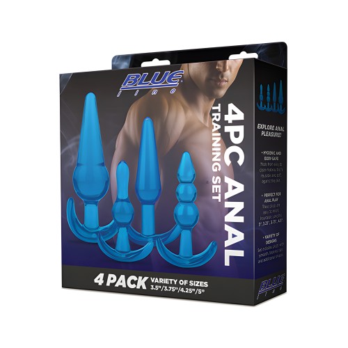 Set de Entrenamiento Anal Blue Line C & B 4 piezas - Azul Jelly