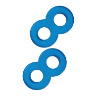 Blue Line C & B Dual Cock & Ball Stamina Enhancement Ring - Jelly Blue Pack of 2