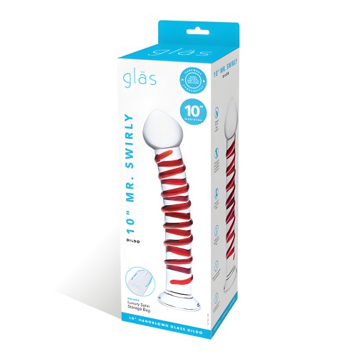 Dildo Mr. Swirly de 10" - Rojo