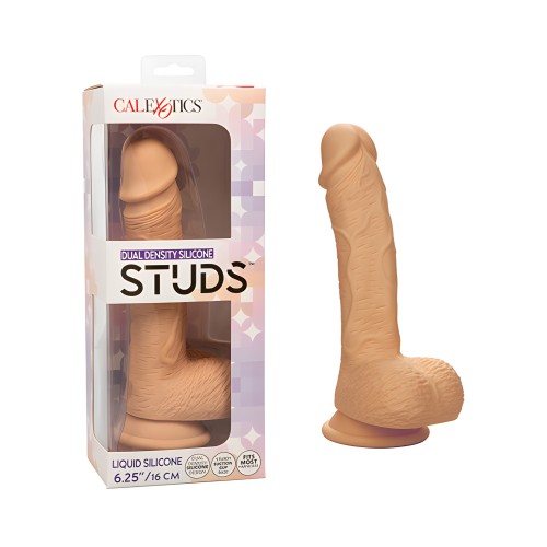 Studs Dual Density Silicone 6.25" Dildo - Ivory