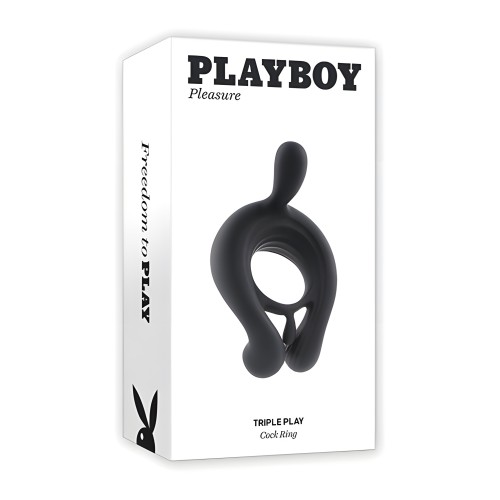 Playboy Pleasure Triple Play Cock Ring - 2 AM