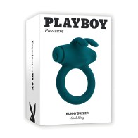 Anillo de Placer Playboy Bunny Buzzer - Verde Profundo