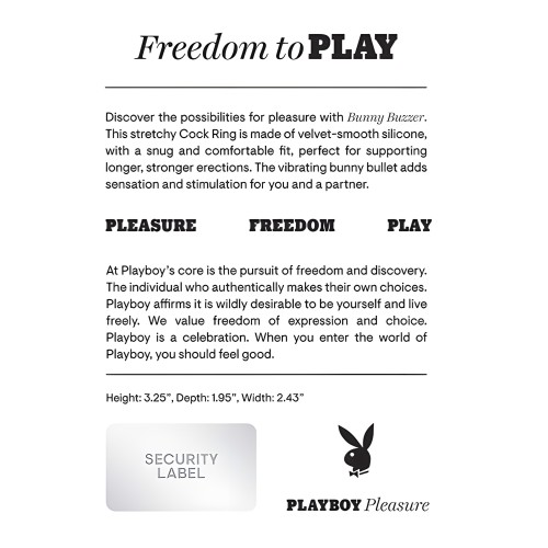 Anillo de Placer Playboy Bunny Buzzer - Verde Profundo