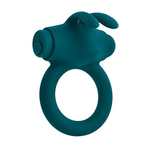 Anillo de Placer Playboy Bunny Buzzer - Verde Profundo