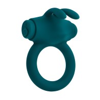Anillo de Placer Playboy Bunny Buzzer - Verde Profundo