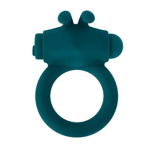 Anillo de Placer Playboy Bunny Buzzer - Verde Profundo