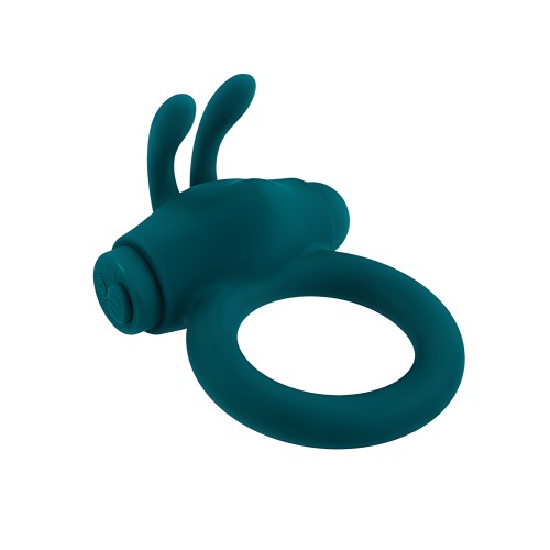 Anillo de Placer Playboy Bunny Buzzer - Verde Profundo