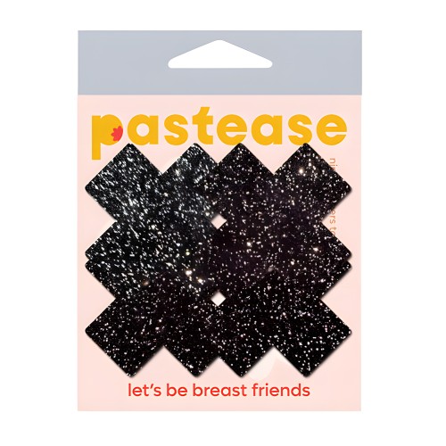 Pastease Premium Petites Sparkle Plus X - Black O/S Pack of 2 Pair