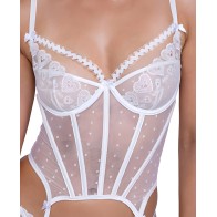 Conjunto Bustier & Thong Bordado Forever Yours