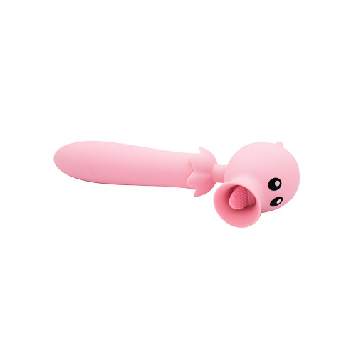 Lick n' Stick Clit Flicker & Vibe G-Spot de Toy Box de Natalie - Rosa