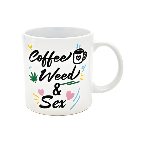 Attitude Mug Coffee, Weed & Sex - 22 oz
