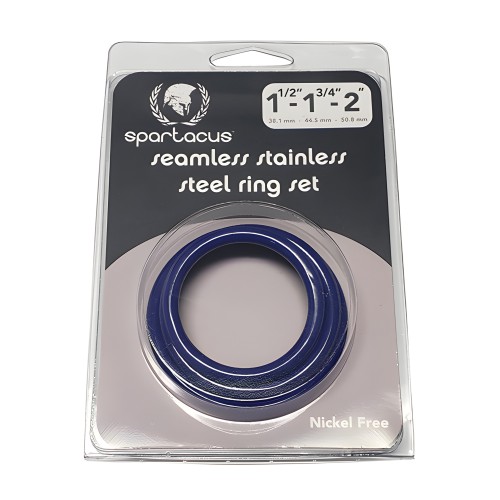 Spartacus Seamless Stainless Steel C-Ring 3 Pack