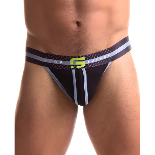 Sport Fucker Jersey Jock - XXL Black/Green