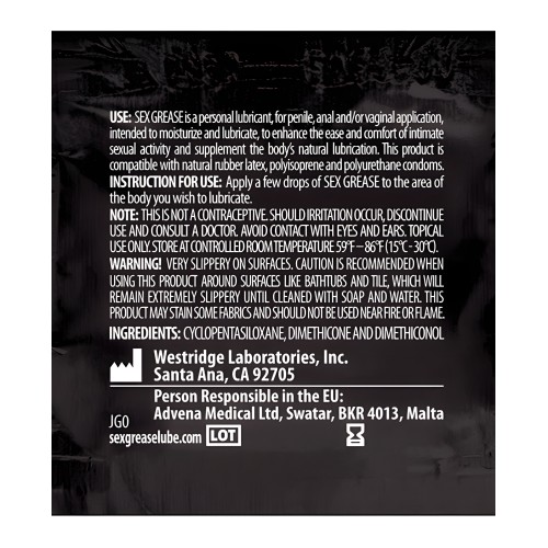 Sex Grease Silicone 8.5 oz