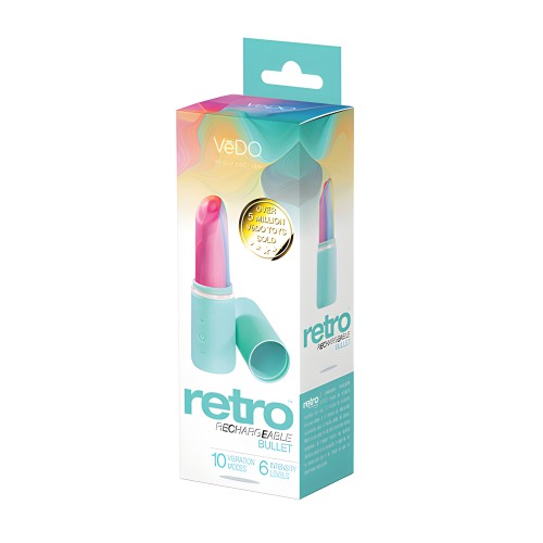 VeDO Retro Vibrador Bullet Recargable | Turquesa