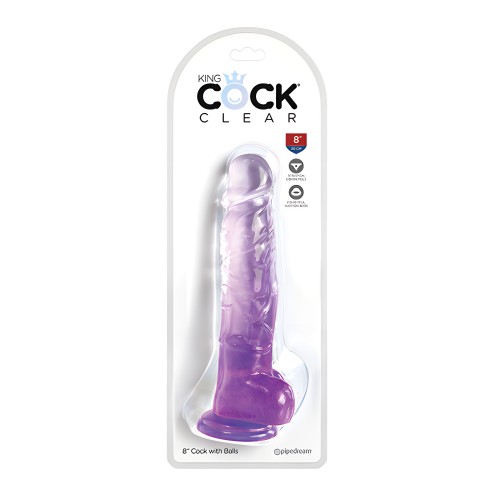 King Cock Clear 8" - Purple