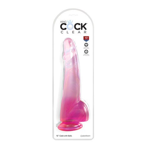 Dildo King Cock Clear - Rosa