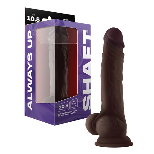 Dong Shaft Modelo A Flexskin Silicona Líquida 10.5" con Pelotas - Caoba