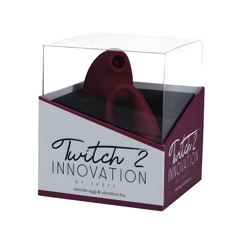 Shots Twitch 2 Vibrator w/Remote Control Vibrating Egg - Burgundy