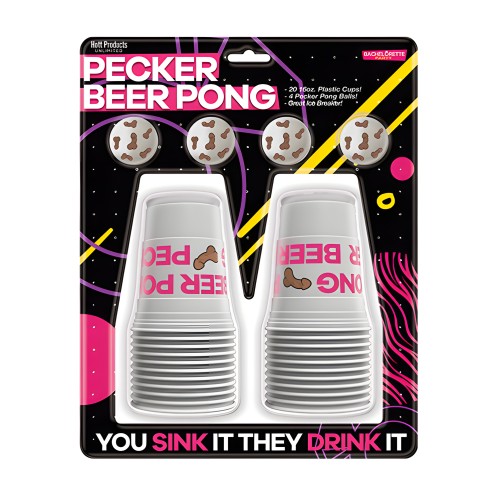 Pelotas de Beer Pong Pecker - 4 pz