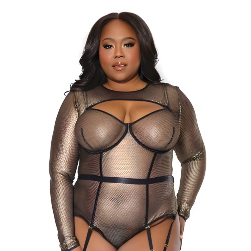 Chal de Malla Metálico de Vacaciones Negro/Oro OS/XL