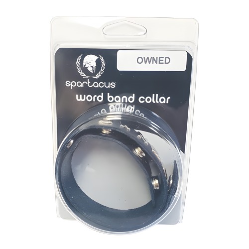 Spartacus OWNED Leather Collar - Black BDSM