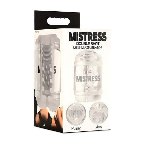 Curve Toys Mistress Double Shot Pussy & Ass Mini Masturbator - Clear
