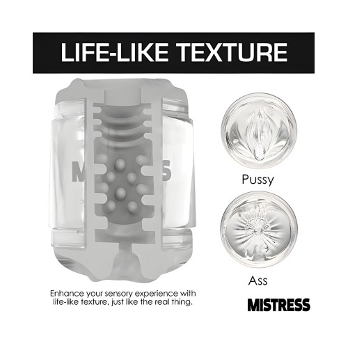 Curve Toys Mini Masturbador Doble Shot con Vagina y Ano - Transparente