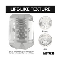 Curve Toys Mini Masturbador Doble Shot con Vagina y Ano - Transparente