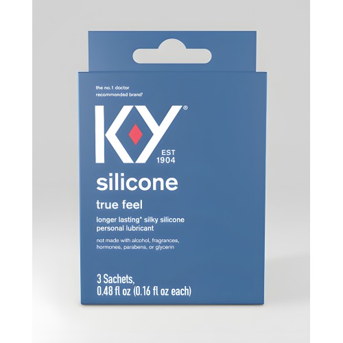 K-Y Silicone True Feel Lube Pack of 3 Satchet