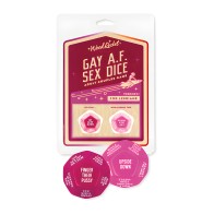 Wood Rocket Gay AF Lesbian Couples Sex Dice Game - Fuchsia
