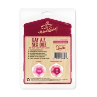 Wood Rocket Gay AF Lesbian Couples Sex Dice Game - Fuchsia