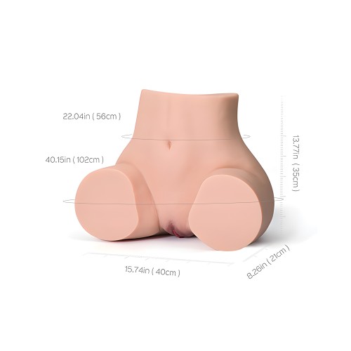 Torso de Muñeca Anal Realista con Vagina Peach
