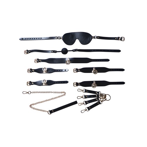 Kinky Play Box Kit BDSM de 5 Piezas - Negro