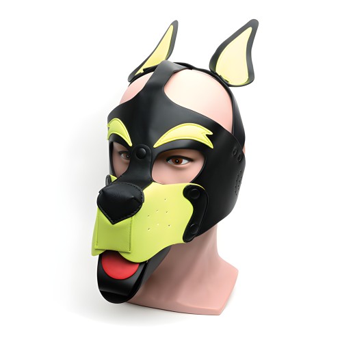 665 Playful Pup Hood - O/S Black/Yellow | 665