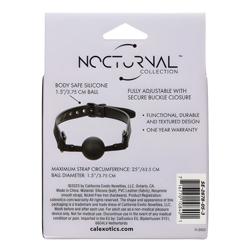 Nocturnal Collection Silicone Ball Gag | Black