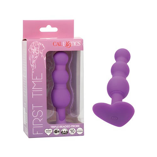First Time Triple Beaded Anal Probe Purple