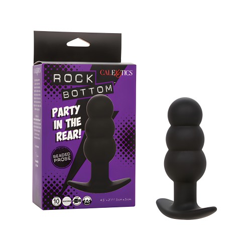 Rock Bottom Tap Beaded Anal Probe - Negro
