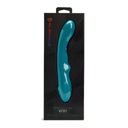 Vibrador Nu Sensuelle Vivi de Golpes Dobles - Verde Esmeralda