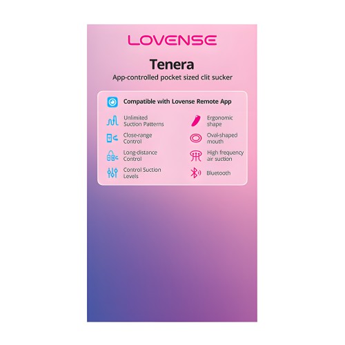 Estimulador de Succión Clitorial Bluetooth Lovense Tenera 2 - Rosa/Azul