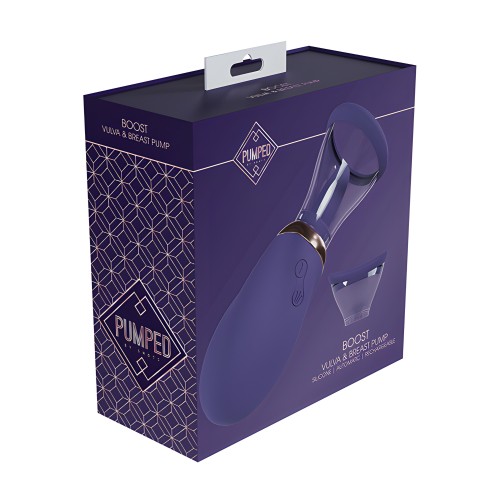 Shots Pumped Boost Bomba Recargable para Vulva y Senos - Púrpura