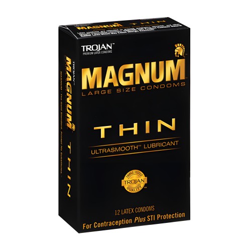 Trojan Magnum Thin Condoms - Pack of 12