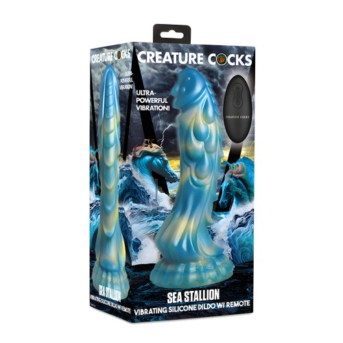 Creature Cocks Vibrating Dildo - Blue/Yellow