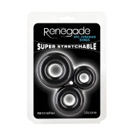 Anillos para el Pene Renegade Fireman - Pack de 3 Negros
