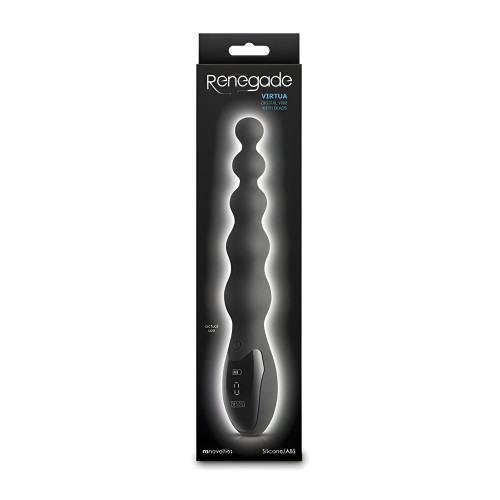 Vibrador Anal Digital con Perlas Renegade Virtua - Negro