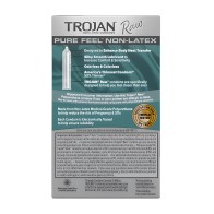 Trojan Raw Pure Feel Non-Latex Condoms - Pack of 10