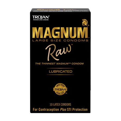 Trojan Magnum Raw Condoms - Pack of 10 | Comfort & Sensitivity