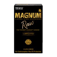 Trojan Magnum Raw Condoms - Pack of 10 | Comfort & Sensitivity