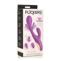 Inmi Tri-Flick Vibrador Conejito - Morado
